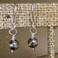 Dainty Navajo pearl drop / dangle sterling silver earrings