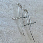 Handcrafted Sterling Silver Cross Earrings - Unique Seamless Design