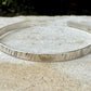 Angel wing stamped sterling silver hammered cuff bracelet