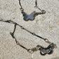 Sterling silver butterfly charm necklace / connector pendant necklace / personalized necklace
