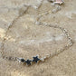 Graduating stars sterling silver chain ankle bracelet / anklet bracelet