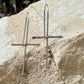 Handcrafted Sterling Silver Cross Earrings – Unique Seamless Design (20g or 18g Option)