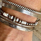 Navajo pearl, white turquoise gemstone bracelet / sterling silver beaded gemstone bracelet