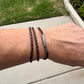 Braided Leather Wrap Bracelet, Bayonet Closure, Triple Wrap Bracelet, Genuine Leather, Leather Jewelry, Gift For Him, Gift For Her