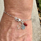 Sterling Silver Paperclip Chain Bracelet, Sterling Charm Bracelet with Gemstone, Silver Jewelry, Personalized Bracelet, Custom Bracelet