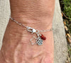 Sterling Silver Paperclip Chain Bracelet, Sterling Charm Bracelet with Gemstone, Silver Jewelry, Personalized Bracelet, Custom Bracelet
