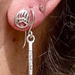Bear paw sterling silver post earrings