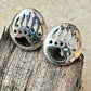 Bear paw sterling silver post earrings