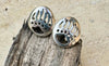 Bear paw sterling silver post earrings