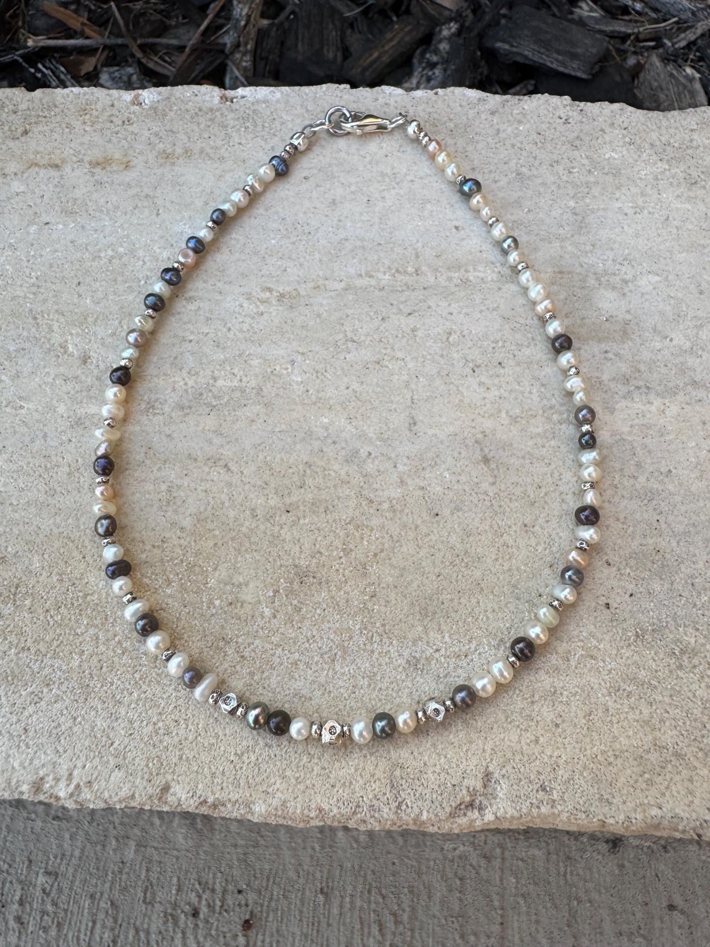 Dainty Ankle Bracelet with Freshwater Pearl, Sterling Silver Jewelry, Ankle Bracelet, Elegant Pearl Anklet, Gift Idea