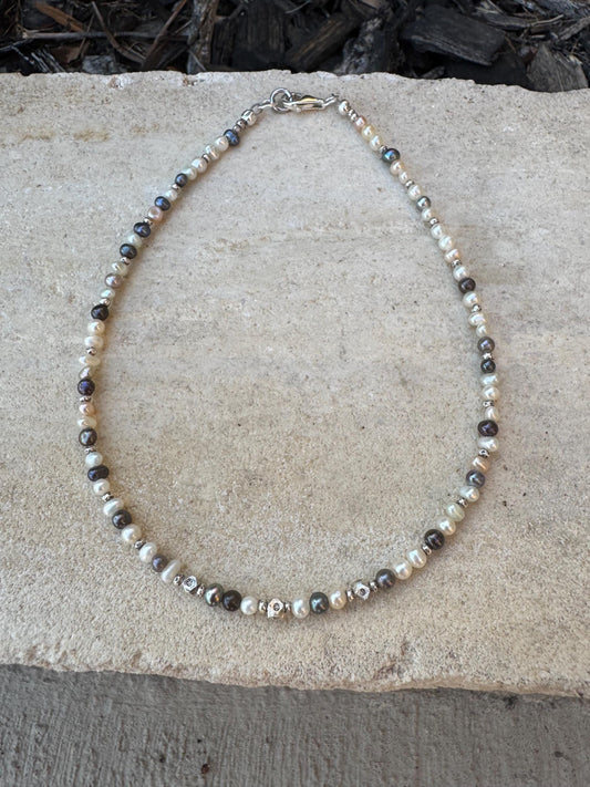 Dainty Ankle Bracelet with Freshwater Pearl, Sterling Silver Jewelry, Ankle Bracelet, Elegant Pearl Anklet, Gift Idea