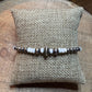 Navajo pearl, white turquoise gemstone bracelet / sterling silver beaded gemstone bracelet