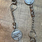 Indian head buffalo nickel keychain with Impression Jasper gemstone