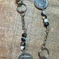 Indian head buffalo nickel keychain with white buffalo gemstone