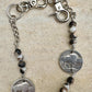 Indian head buffalo nickel keychain with white buffalo gemstone