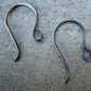 Modern French 20g front hook sterling silver ear wires / handmade ear wires / shiny or oxidized polished