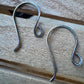 Modern French 20g front hook sterling silver ear wires / handmade ear wires / shiny or oxidized polished