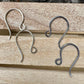 Modern French 20g front hook sterling silver ear wires / handmade ear wires / shiny or oxidized polished