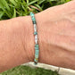 Sterling Silver and African Turquoise Bracelet, Gemstone Beaded Bracelet, Handmade Jewelry, Gift Idea