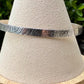 Flower doodle imprinted sterling silver cuff bracelet