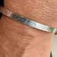 Flower doodle imprinted sterling silver cuff bracelet