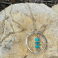 Arizona blue turquoise necklace with sterling silver daisy spacers, circle pendant and satellite chain / 925 necklace with turquoise