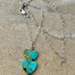 Turquoise Heart Pendant, Kingman Turquoise Necklace, Gemstone Jewelry, Boho Style, Southwestern Style, Gift for Her, Unique Pendant