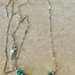 Sterling Silver Turquoise Navajo Pearl Bar Necklace, Bar Turquoise Necklace, Authentic Navajo Pearl Jewelry, Native American Jewelry Gift