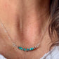 Navajo Pearl and Turquoise Bar Necklace, Sterling Silver Chain, Authentic Navajo Pearls and Turquoise, Turquoise Jewelry Gift