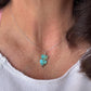 Turquoise Heart Pendant, Kingman Turquoise Necklace, Gemstone Jewelry, Boho Style, Southwestern Style, Gift for Her, Unique Pendant