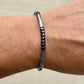 Hematite Sterling Silver Gemstone Bracelet, Hematite Beaded Bracelet, Silver Bracelet, Gemstone Jewelry, Gift Idea