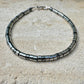 Hematite Sterling Silver Gemstone Bracelet, Beaded Hematite Bracelet, Mens Jewelry, Gift For Him, Healing Bracelet