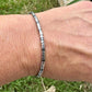 Hematite Sterling Silver Gemstone Bracelet, Beaded Hematite Bracelet, Mens Jewelry, Gift For Him, Healing Bracelet