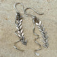 Sterling silver spiral dangle chain earrings