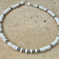Navajo Pearl and White Turquoise Anklet, Navajo Pearl Ankle Bracelet, Beaded Ankle Jewelry, Southwestern Gift, Tribal Anklet