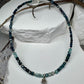 Tourmaline Paraiba Blue Indicolite anklet with flower charm / sterling silver gemstone ankle bracelet