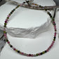 Pink and Green Tourmaline Anklet, Sterling Silver Spacers, Gemstone Ankle Bracelet, Women's Jewelry, Gift Idea