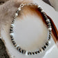 Navajo Pearl with White Turquoise bracelet / gemstone beaded sterling silver bracelet