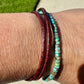 Turquoise leather wrap bracelet, genuine leather bracelet