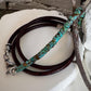 Turquoise leather wrap bracelet, genuine leather bracelet
