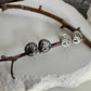 Bear paw sterling silver post earrings
