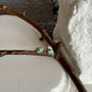 Variscite stud earrings / tiny sterling silver post earrings