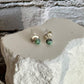 Variscite stud earrings / tiny sterling silver post earrings