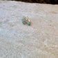 Variscite stud earrings / tiny sterling silver post earrings