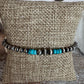 Navajo Pearls with Arizona Blue Turquoise Bracelet / Genuine Turquoise sterling silver bracelet / gemstone bracelet