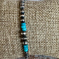 Navajo Pearls with Arizona Blue Turquoise Bracelet / Genuine Turquoise sterling silver bracelet / gemstone bracelet
