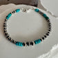 Navajo Pearls with Arizona Blue Turquoise Bracelet / Genuine Turquoise sterling silver bracelet / gemstone bracelet