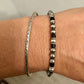 Navajo Pearl Bracelet with black onyx bracelet / sterling silver beaded gemstone bracelet
