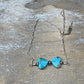 Turquoise heart and Navajo pearl ankle bracelet / ankle bracelet