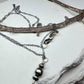 Navajo Pearls Pendant Necklace, Oxidized Sterling Silver Necklace, Cable Chain Pendant, Authentic Navajo Pearls, Navajo Pearl Necklace